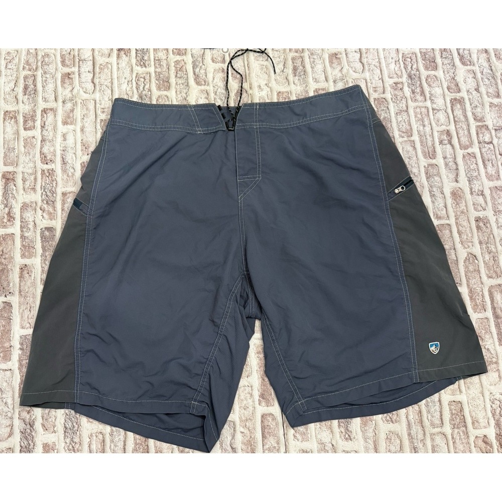 Kuhl Mutiny Shorts Mens 40 Carbon Board Shorts Hybrid Surf Swim Beach Hike Trail